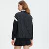 DIMANAF 2025 Mantel Damen Pullover Patchwork Wattiert Knöpfe Mantel Strickjacke Fake Zweiteiler Lockerer Pullover