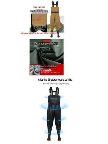 2025 Slitstarka Vattentäta Vaders med Halkskydd: Förtjockade Helfodrade Fiskebyxor för Herrar & Damer