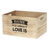 Les Trésors De Lily [Q3285] - Set de 3 cagettes gigognes bois 'Messages' beige noir (Home) - 40x31x22 cm