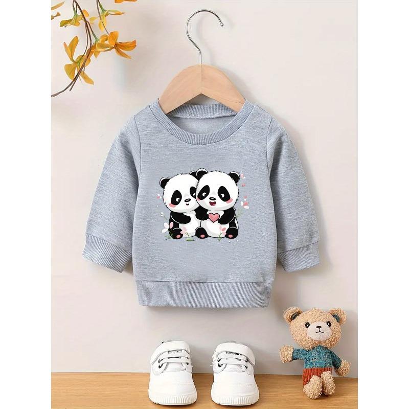 European Sizes Cute And Easy Print Design, Comfortable Round-Neck Sweatshirt for  Kids