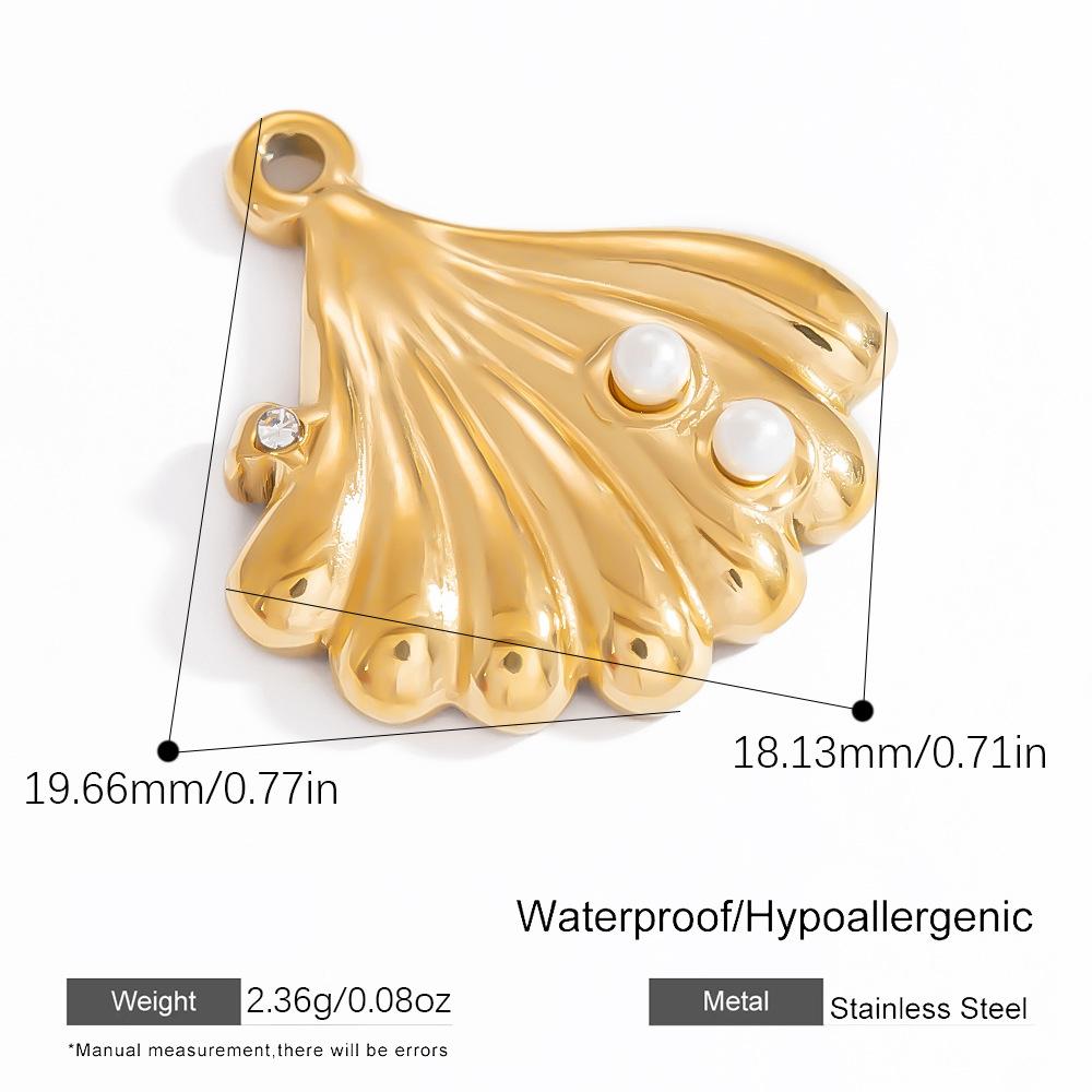 18K Gold Plated Stainless Steel Ocean DIY Pendants-Fish Starfish Conch Party Fashion Jewelry Accessories