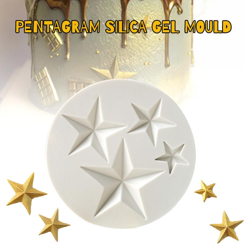 

PDTO новая силиконовая форма для помадки со звездами, форма для декора торта, шоколада, сахара, выпечки