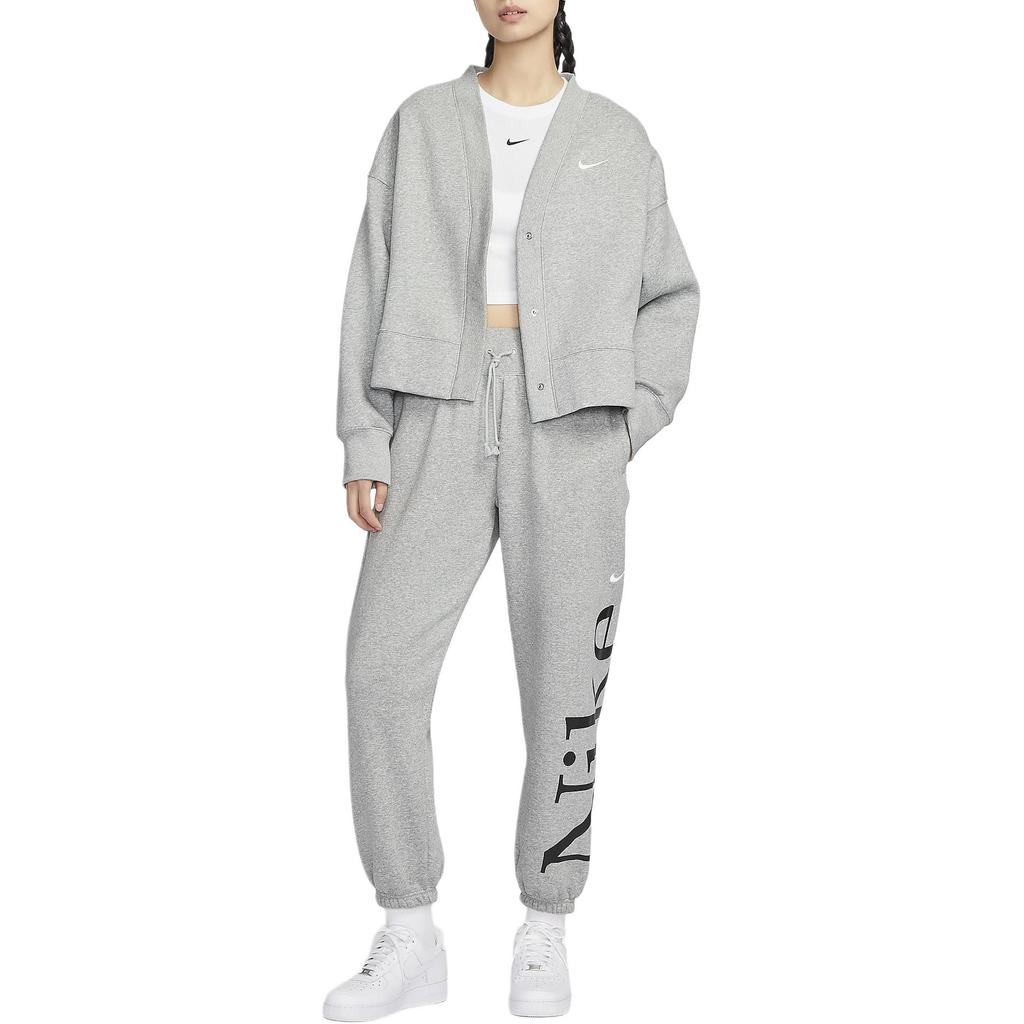 Nike High-Waist Drawstring Jogger Knit Pants Women Bottoms Grey FN2553-063
