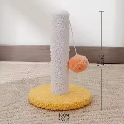 Cute Minimalist Cat Climbing Tower Single Pole Design Soft Plush Surface Safe Material Ideal for Kittens and Small Breed Cats