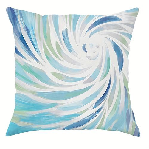 

Blue and Gold Swirling Pillowcase DesignSuitable for sofa car bedroom decorative cushion cover pillow cover 16x16Inch