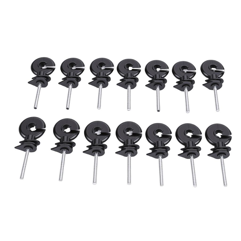 50 Pcs Electric Fence Insulator Screw In Fence Ring M5 Thread Wood Post Self Tapping Insulator for Animal Husbandry