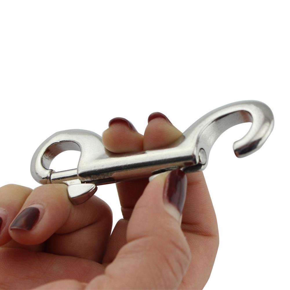 1PC 76-115MM 304/316 Stainless Steel Diving Double-Head Hook Diving B-Shape Quick Release Spring Buckle BCD Scuba Equipment Accessories #470464