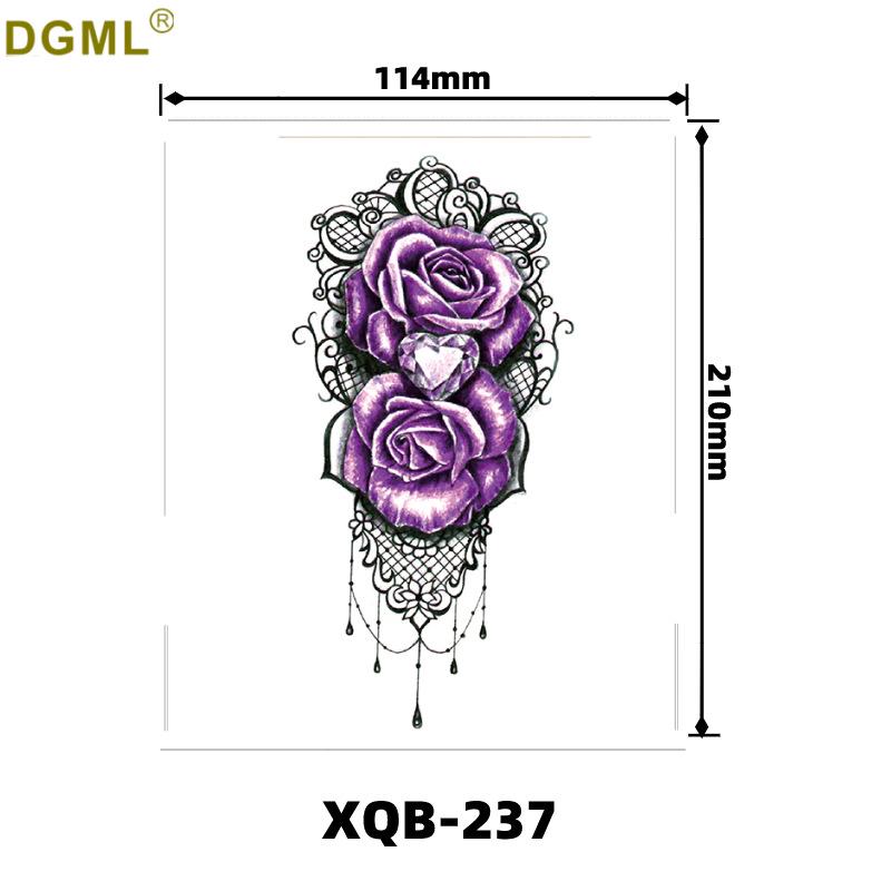Cartoon Waterproof Full and Half Arm Tattoo Stickers with Creative Color Designs