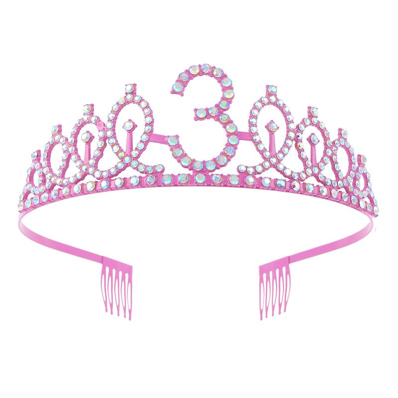 Girls Birthday Party Princesses Crowns Alloys Adjustable  Headbands For Birthday Celebrations