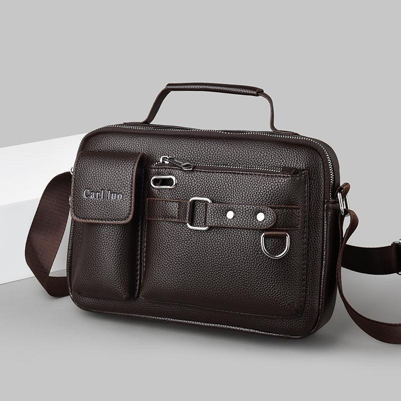 Vintage Design Men Bags Shoulder Bag  PU Leather Travel Men Crossbody Bag Business Top Handle Men Handbag Bags Bolsa