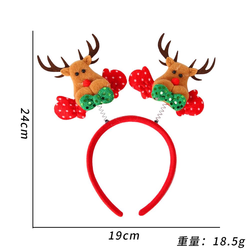 Christmas Hairband for Women Christmas Antler Hairpin Headwear  Holiday Decoration Gift Large Bow Headband Headwear Headwear