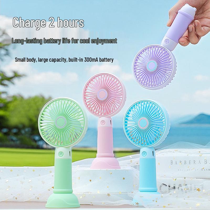 Portable Mini USB Rechargeable Fan - High-Power, Fresh Design for Desktop & Handheld Use