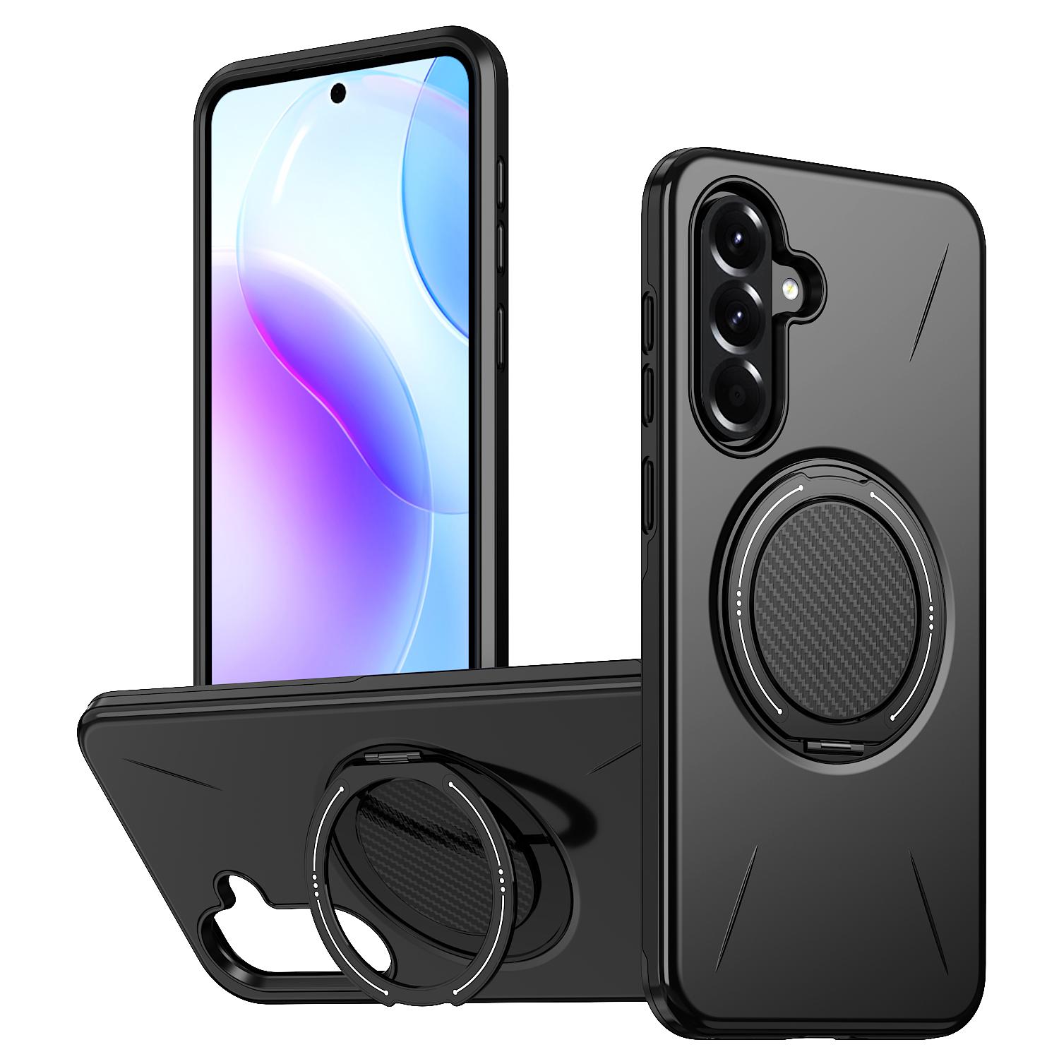 

Портативный чехол-держатель с магнитным кольцом для Samsung Galaxy A17 5G A16 A56 A36 A26 A55 A35 A15 A14 Galaxy A15 5G чёрный