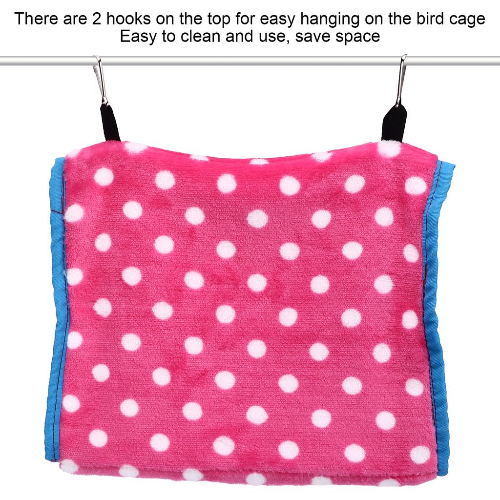 Bird Bed Foldable Portable Comfortable Flannel Triangular  ing Bird Hammock with Hooks for Parrots Hamsters