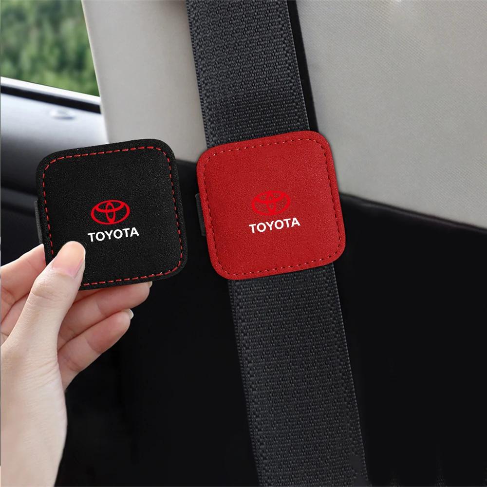 Auto Stopper Buckle Leather Clip Magnetic Design Seat Belt Fixed Limiter For Toyota TRD Corolla Chr Avensis Yaris Camry Racing