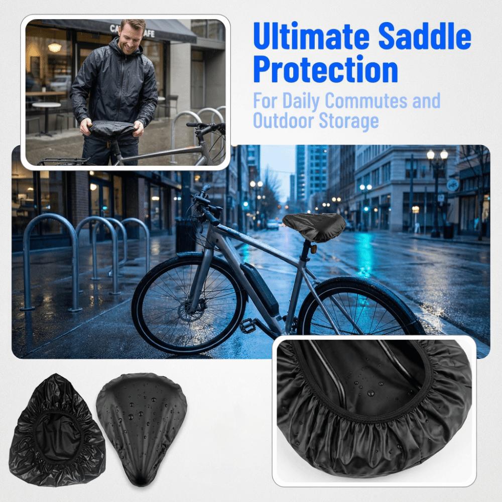 3PCS Waterproof Bike Seat Cover Elastic Fit Bicycle Saddle Dust Cover  Daily Riding