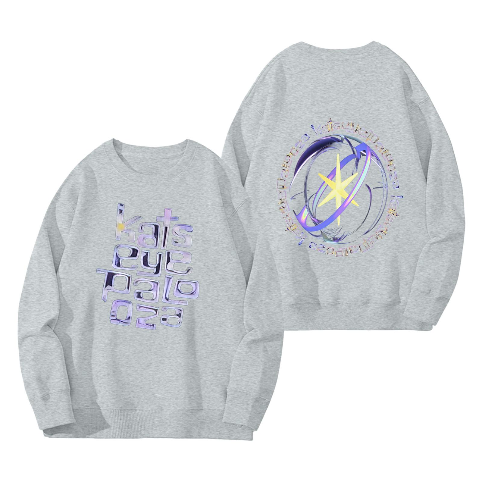 

Женский модный пуловер с длинным рукавом, принтом и круглым вырезом, свободного кроя M