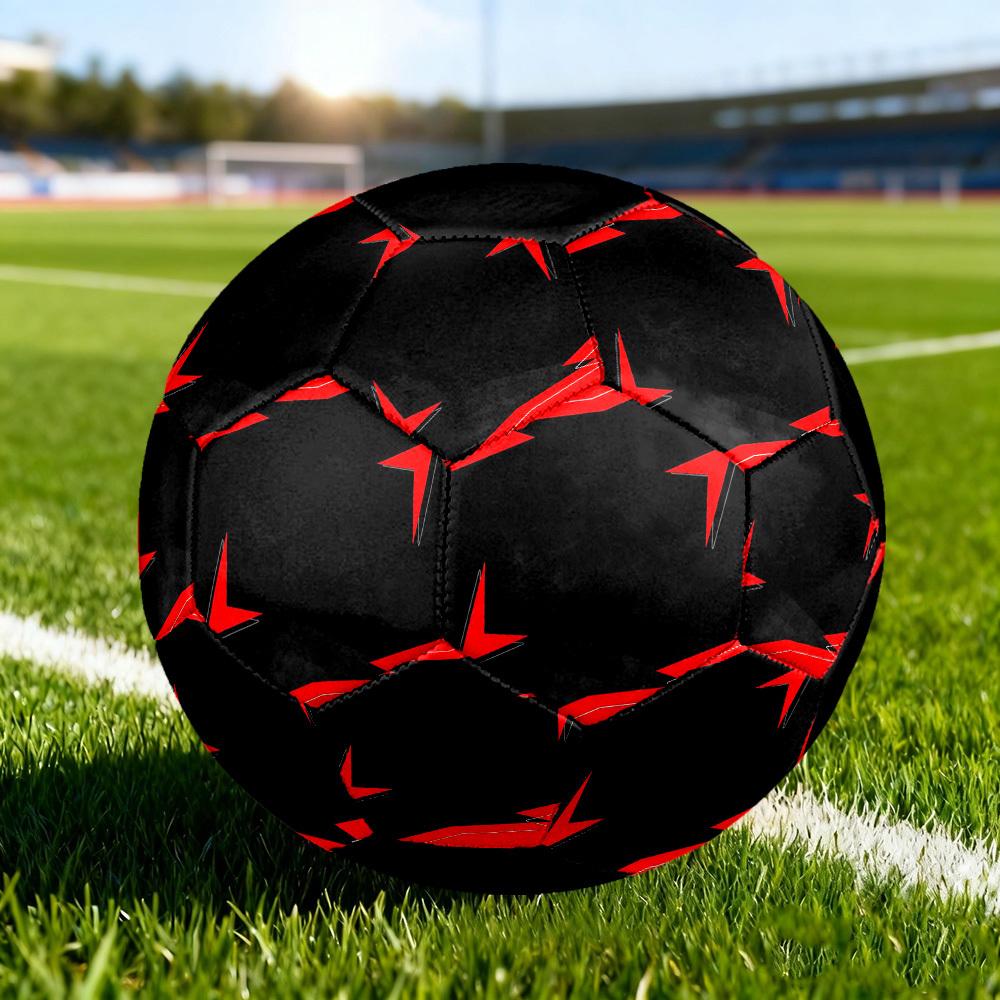1 pz Pallone da Calcio Astratto Nero Taglia 5 Professionale Leggero Resistente Partita Allenamento Calcio Sportivo Indoor e Outdoor Pallone da Allenamento y8