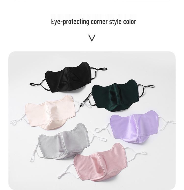 Women's 100% Mulberry Silk Sun Mask - Breathable, Anti-UV, Double Layer, Full Face Coverage for Summer Cycling.