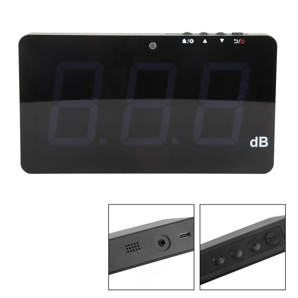 USB Powered 9.6  LCD Digital Sound Level Meter Wall Hanging 30‑130dB Noise Tester
