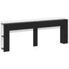Headboard Cabinet with Storage Black Engineered Wood
