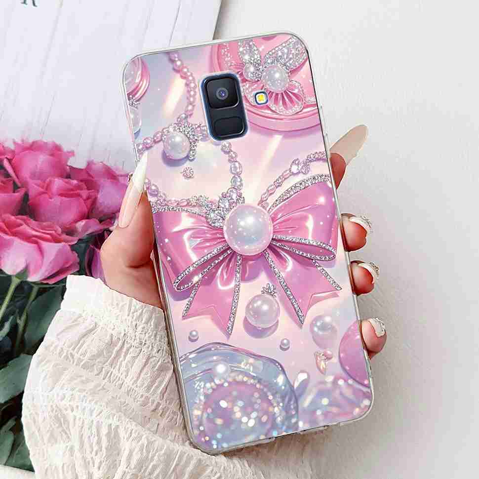 For Samsung Galaxy A6 2018 5.6" Case SM-A600F Soft Silicone TPU Cover For Samsung a6 A6 2018 SM-A600FN New Butterfly Phone Cases