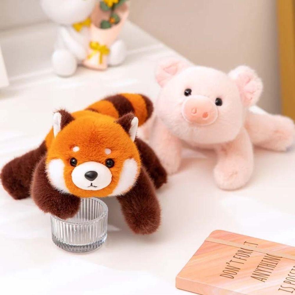 Sloth Husky Plush Lying Animal Pig Panda Stuffed Animal Doll Raccoon Bear Plush Home Decor
