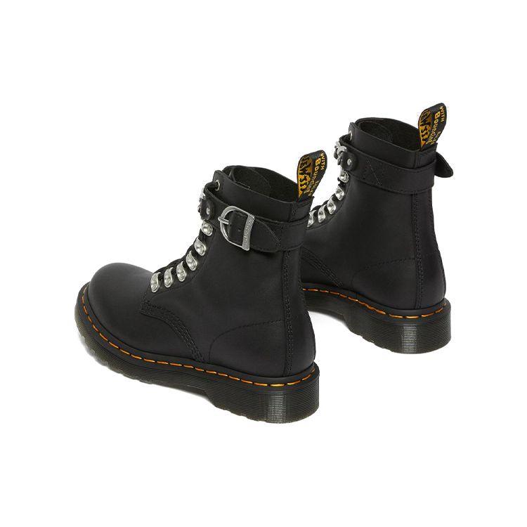 Dr. Martens 1460 Leather Chain Metal Buckle Short Boots Women Boots Black 27266001