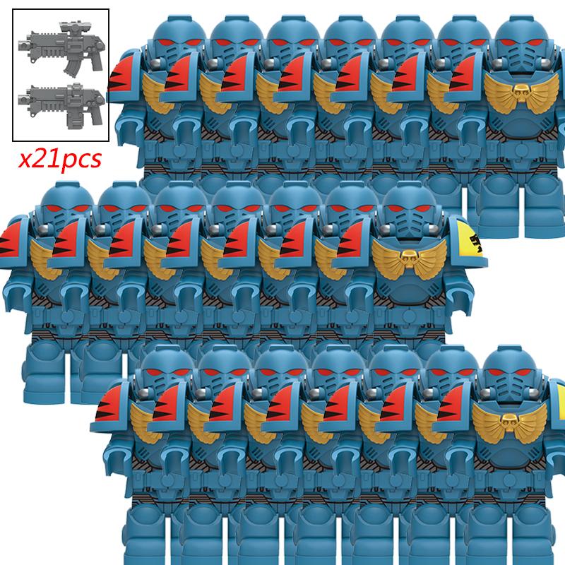 MOC Ιππότες Αίματος Άγγελοι Πολέμου Μαύρο Σφυρί Ναΐτες Στρατιώτες Πολέμου σφυριά Φιγούρες Δράσης Οικοδομικά Μπλοκ Τούβλα παιδιά DIY Παιχνίδια