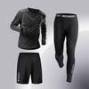 Men's Quick-Dry Sports Suit: High-Elastic Fitness Tights for Running, Training, Basketball, Cycling, Morning Jogging - Perfect for Spring & Autumn.