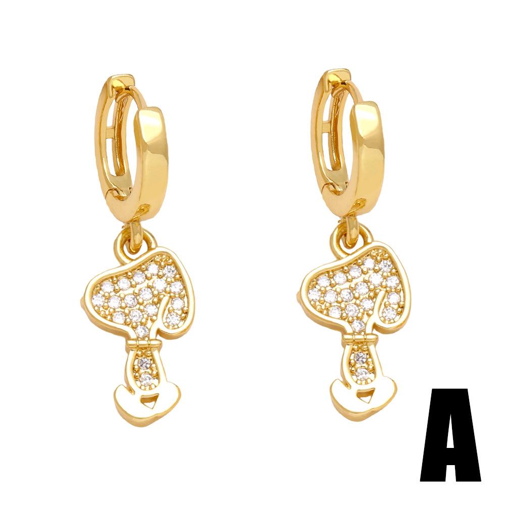 2023 New European And American New  Simple And Cute Puppy Earrings Earrings Female Personality Creative Fashion Earrings