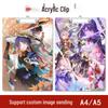 Anime Style Acrylic Clipboard and File Folder with Thickened Writing Pad