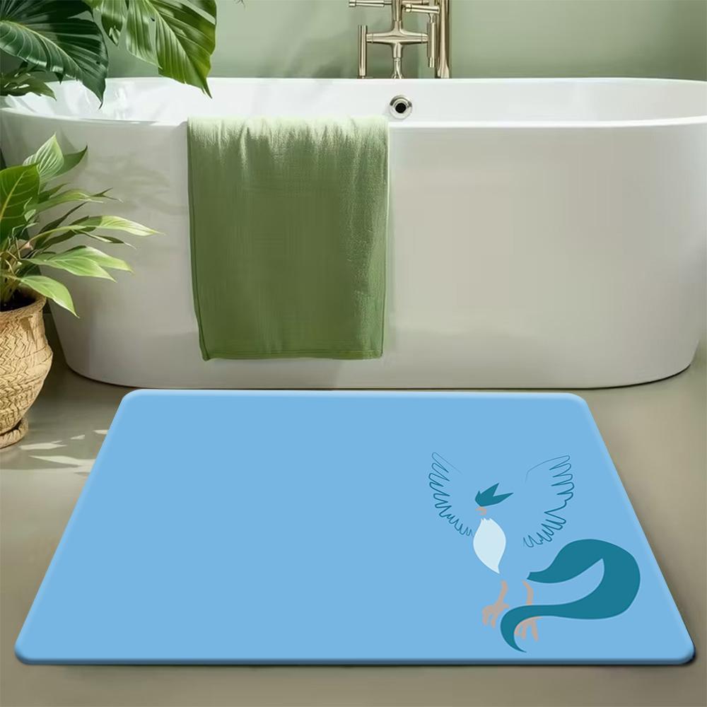 Pokemon Pikachu Piplup Summer Pool Party Print Non-slip Doormat Soft Floor Mat for Home Decor