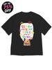 Decoration White ShortSleeved TShirt with Decorated Hamster Image Cute And Lively Style Colorful Text Bubbles Heart Star