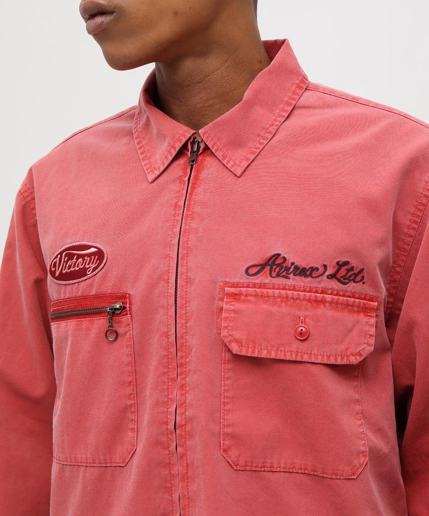 AVIREX A.A.R.C Faded Emb Work Jacket Men's L Red 783-6152009