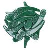 25pcs Replacement Grass Trimmer Blades Cutting Blades Fit for Bosch Lawn Mower (Green Black)