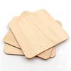 Square Shape Wood Slice with Round Corner for DIY Crafts