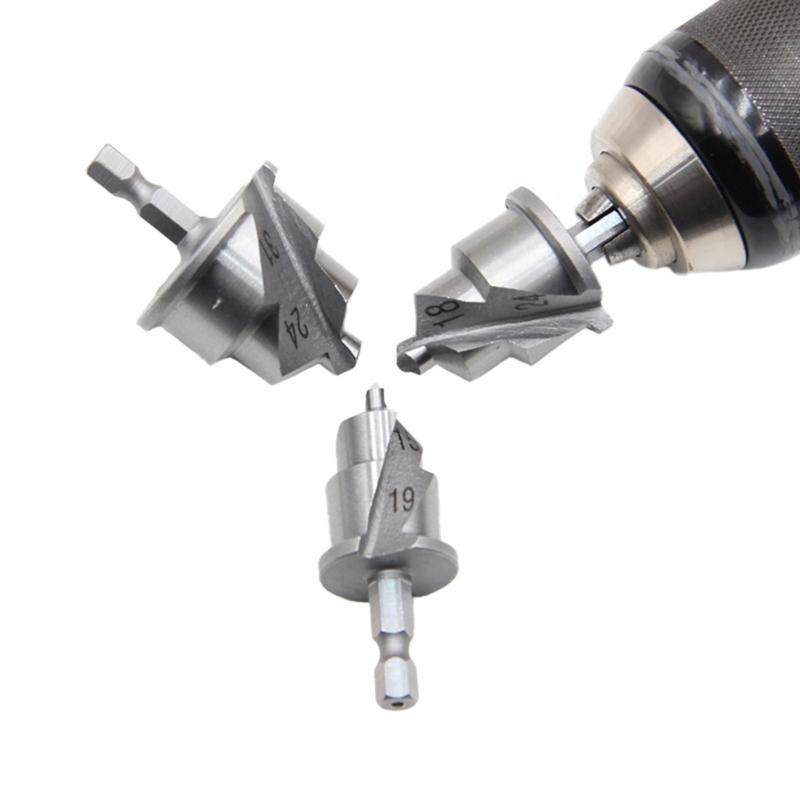 High Speed Steel Helical Drill Bits Hex Shank for Water Pipe Repair and Reaming 15~31mm Fits All Drills