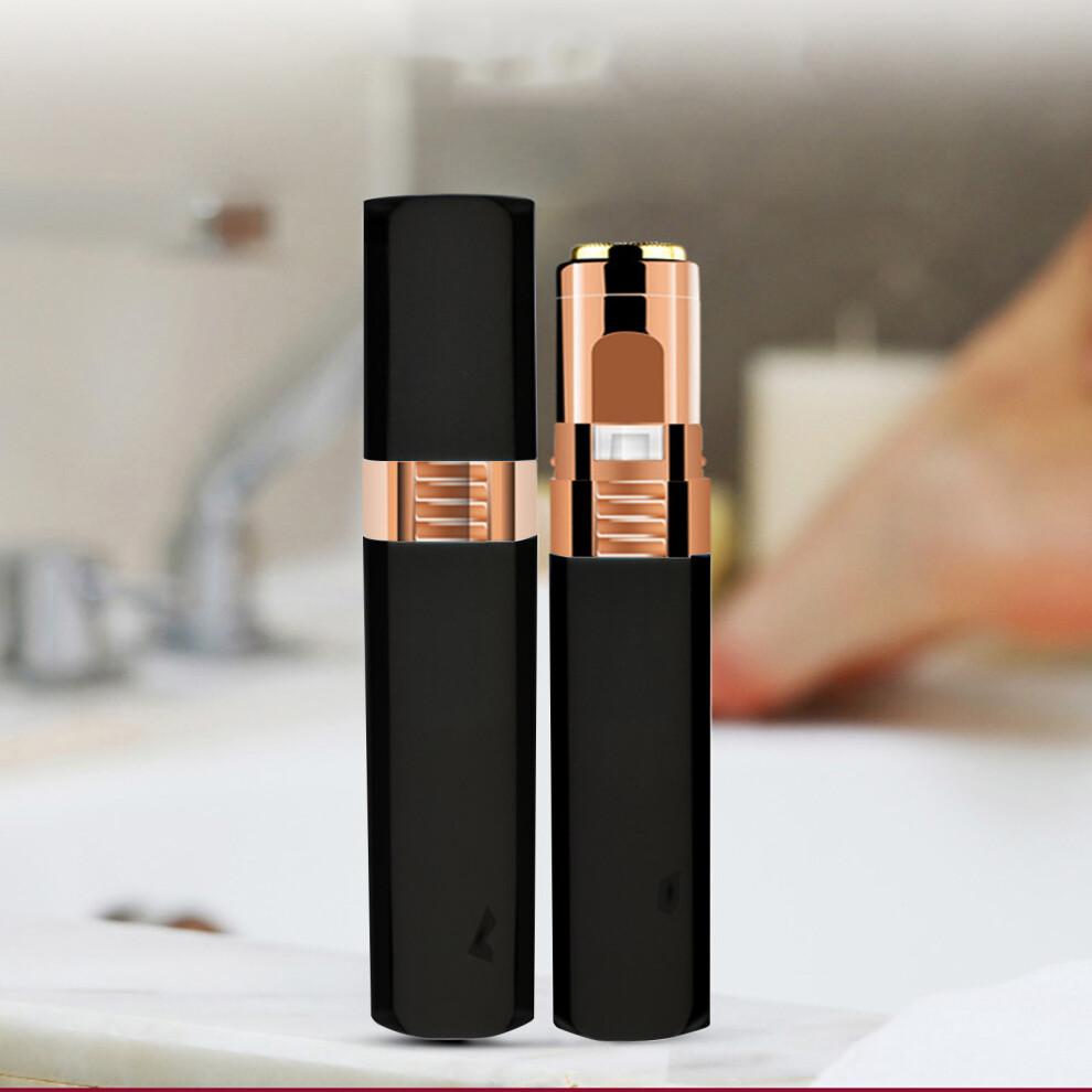 Women Waterproof Electric Eyebrow & Facial Hair Trimmer - Compact Black