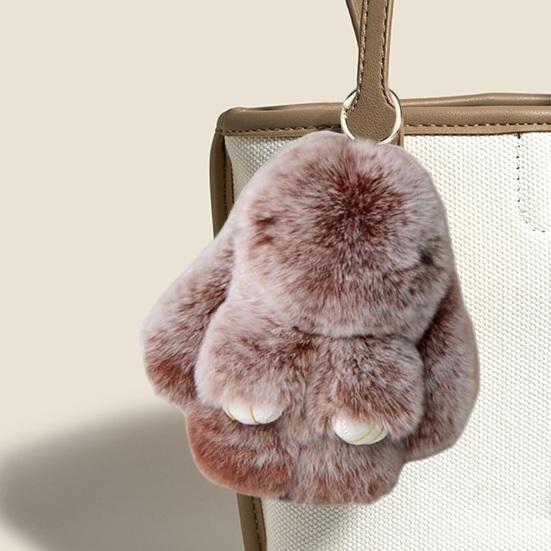 Králík Klíčenka Umělá kožešina Přívěšek na klíče ve tvaru zajíčka Taška Přívěsek Batoh Přívěsek na klíče Přívěsek k narozeninám Dárek k svátku Doplněk k peněžence