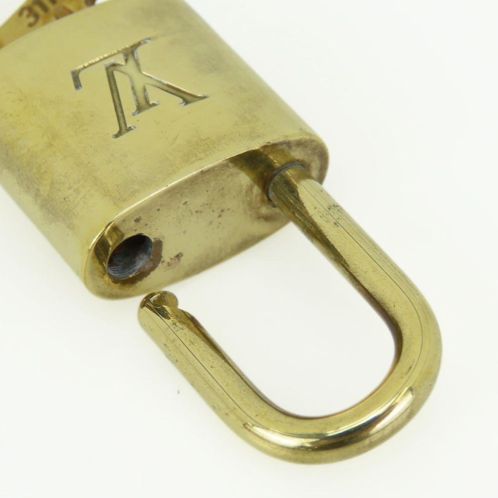 Used LOUIS VUITTON Cadena Key set No.311 metal gold padlock