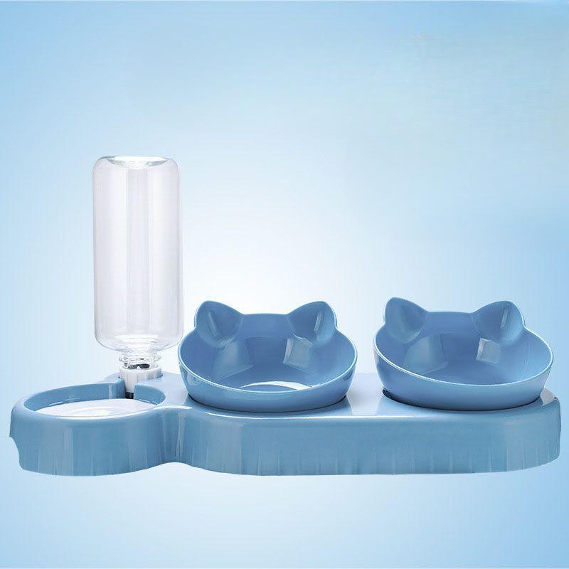 Cat Bowl Double Bowl Protects The Cervical Spine Automatic Drinking Water Anti-overturning Food Bowl  Dog Bowl Rice Bowl