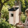 Weatherproof Wooden Bird House Weather-Resistant Incubation Box Bird Breeding Box Hanging Thickened Nesting Box Tree