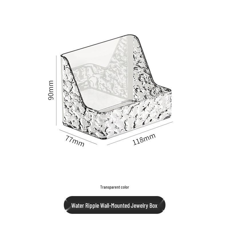 Caixa de Armazenamento de Banheiro de Parede Sem Furos com Espelho Dobrável e Porta Cotonetes à Prova de Pó.