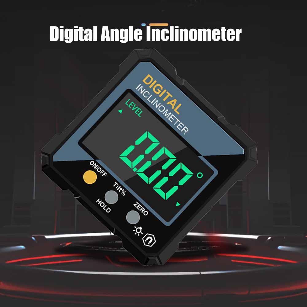 Digital Electronic Level Digital Angle Fnder 4*90 ° Magnetic Inclinometer Protractor Precision Level Box for Woodworking NOLaser