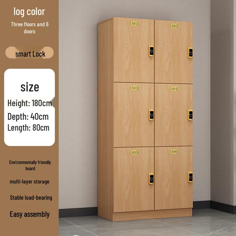 Password Lock Wooden Changing Room Locker for Yoga Studios, Gyms, and Baths