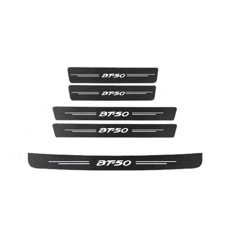 AAFD1 For Mazda BT50 BT-50 Emblem Carbon Fiber Car Door Threshold Sticker Auto Trunk Protective Strip car Accessories