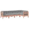 5 piece garden sofa set with cushions solid Douglas fir wood