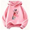 Giraffe print rubber-print children's hoodie, 90s style, suitable for both boys and girls, casual hip-hop clothing.