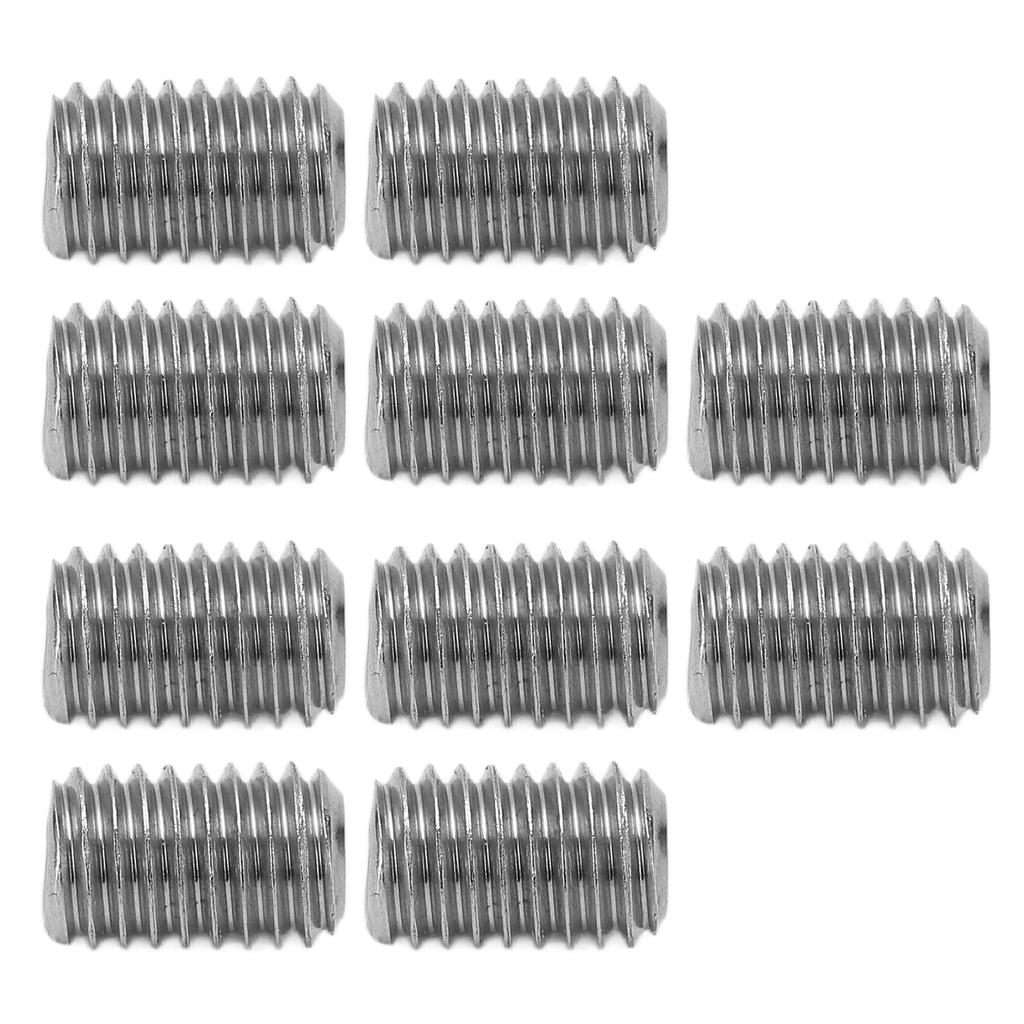 10Pcs 304 Stainless Steel M5 Surfboard Fin Key Grub Screws Fin Replacement Grub Screws